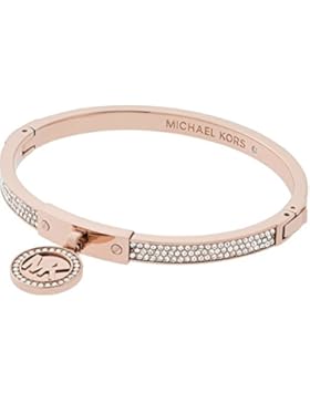 MICHAEL KORS Damen-Armreif Edelstahl mattiert Glas transparent 18 cm - MKJ5978791