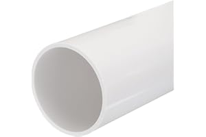 QUARKZMAN PVC Rohr, Durchmesser 81.4mm Länge 200mm Rund Kunststoffrohr für Garten, Aquarium, Wasserleitung, Kabelkanal, lüftungsrohr (Weiß)