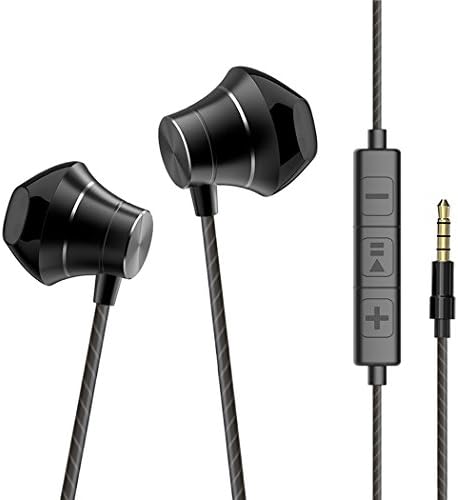 In ear Earphones, Headphones earbuds with mic and Volume Control for iPhone, iPad, Samsung, Nexus, HTC and More 3.5mm audio jack device, 1.2M/Black