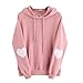 Produktbild Xinan Kapuzenpullis Langarm Damen Hoodie Sweatshirt mit Pullover Tops Bluse Stickerei Kapuzen von (M, Rosa=)