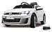 Produktbild Jamara 460217 - Ride-on VW Golf GTI VII weiß 2,4G 12V - Leistungsstarker 12V Akku und 2 Antriebsmotoren, 3-Gang-Automatik, Ultra-Gripp Gummiring am Antriebsrad, LED Scheinwerfer, MP3 Player, Hupe