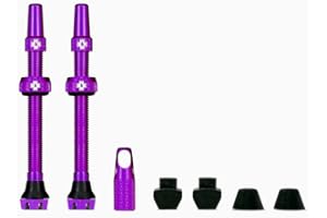 MUC OFF Muc-Off Purple Tubeless Presta Valves, 60mm - Premium No Leak Bicycle Valves With Integrated Valve Core Removal Tool