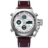 Fenkoo Herren Sportuhr / Armbanduhr digital / Japanischer QuartzLED / Kalender / Wasserdicht / Duale Zeitzonen / Alarm / Stopuhr / Nachts