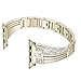 Produktbild Strap Band,Janly Geeignet für Apple Watch Series 1/2/3/4 38 / 40mm Sector Diamond Bracelet Strap (Gold)
