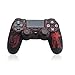 Produktbild BEESCLOVER  2 in 1 weiche Silikonkautschuk-Hülle für Play Station Dualshock 4 PS4 DS4 Pro Schlank Wireless Controller Skin + 2 Griffe EINWEG Red