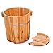 Produktbild WFT Pediküre-Becken 40cm Hohe Duftende Tanne Barrel Wanne Fuß Bad Barrel Schaum Fuß Eimer Wasser Sparende Typ Mit Abdeckung Gesunde Pediküre,A