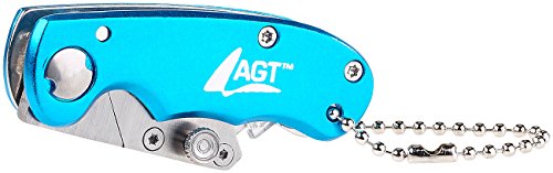 AGT Profi-Mini-Cuttermesser mit Klappsystem und Schlüsselbund-Kette - 3