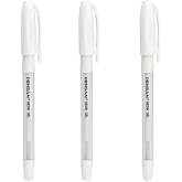 Pensan Beyaz Neon T&uuml;kenmez Kalem Jel 1.0 mm, 2 Adet