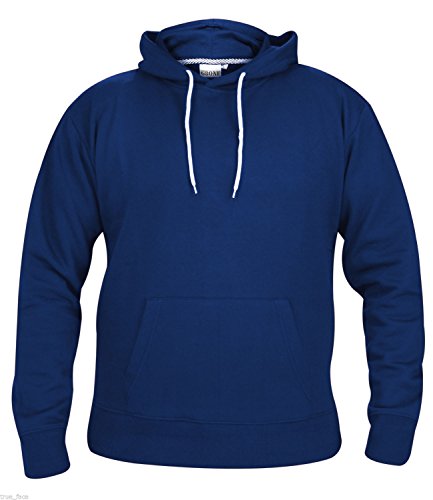 Mens Hoodie Fleece Plain Pullover Hooded Sweatshirt Pull Over Long Sleeve Top