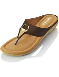 Footsoul Women's Vitara Slippers (Brown) (FSL-167)