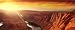 Produktbild Wallario Glasbild Grand Canyon bei Sonnenuntergang - 50 x 125 cm in Premium-Qualität: Brillante Farben, freischwebende Optik