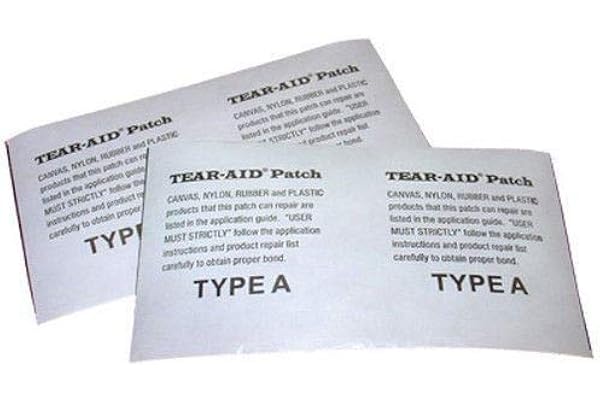 Tear Aid självhäftande reparationslappar typ A för tält, drakar, gummibåtar, segel, tyger
