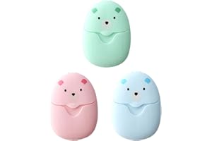 HNJUSR Sapone Carta,3 PZ Scatole Sapone di Carta USA e Getta Portatile Mini Carta Sapone con Scatola di Plastica per Lavaggio a Mano Escursionismo Viaggio e Altre Aattività all'Aperto (150 Fogli in Totale)