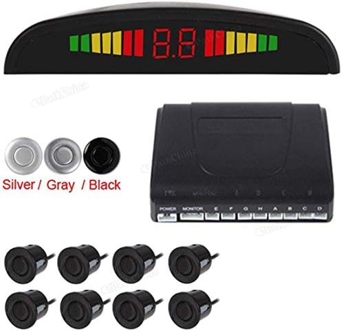 Parking Assistance System Contain Visual Digital LED display & 8 Sensors（Black）