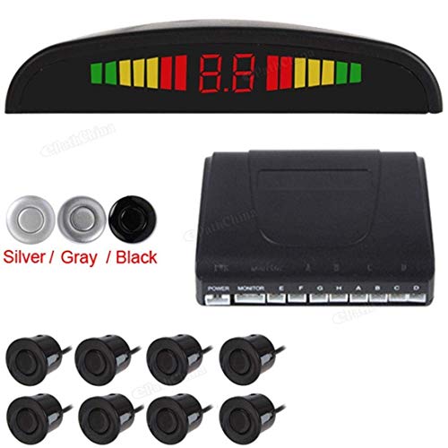 Parking Assistance System Contain Visual Digital LED display & 8 Sensors（Black）