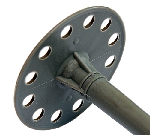 Tellerdübel 100 Stk. Kunststoff 10x100mm Dämmstoffdübel 100mm Dübelteller Isolierdübel WDVS - 3
