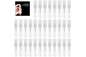 AFASOES 80 Pz Mini Bottiglie Spray Plastica Flaconi Profumi Vuoti da Viaggio da 3 ml Bottiglie Spray Campione Portatile Atomizzatore Bottiglia Trasparente per Liquidi Cosmetici, Campioni di Profumo