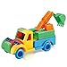 YIXIN Mini Assemble Lorry Truck Build-n-Play Self-assembled Push Forward Van Block Combination Puzzle Toy Truck for 5 Years Old+ Kids (Excavator)