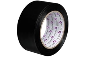 PACPLAN 50mm x 33m Black Heavy Duty High Visibility Floor Hazard Lane Marking Tape Qty 1 Roll