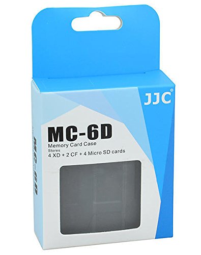 JJC Multi Memory Card Case MC-6D Speicherkarten Schutzbox für 2 Stück CF Cards – 4 MicroSD und 4 XD Karten – Stoßfest Box Safe Tasche Etui Aufbewahrungsbox Hülle mit Schlüsselanhänger - 2