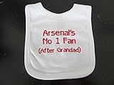 Hochwertig. Ladybugs N Bobbins Baby-Lätzchen für Arsenal London-Fans, wunderschön bestickt, personalisierbar