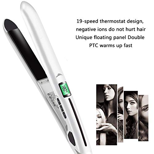 LiKin Hair Straightener Electric Splint Short Hair Inside Buckle Straight Hair Straight Volume Dual-use Straight Plate Clip Curly Hair Artifact Hair Curler Does Not Hurt Hair Mini  Color   White 