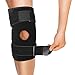 Produktbild Trideer® Hinged Knie Bandage/Knieorthese mit gelenk sport medi einstellbar/Knieorthese mit schutz/Kniebandage sport bei patella verletzung/Kniebandage mit Scharnier/ /Offene Wickel Knie Bandage, Kniescheibenbandage bei Patellaluxation, Kniegelenkstütze, Kniestütze Kniebandage Knieorthese Sport, für Workout/Daily Activities/Laufen/Basketball/Arthritis/Meniscus/Tear/ACL/Pain/Knees/Sports/Injury/PS Recovery/knee ligament and medial collateral ligament tear, für Männer/Herren/Frauen/Damen(Schwarz)