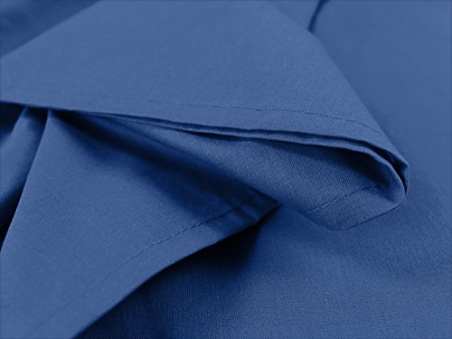 Betttuch – Haustuch – Bettlaken – aus 100% Baumwolle in 6 ausgesuchten Farben – Laken ohne Gummizug – Einheitsgröße von ca. 150 x 250 cm, royal - 6