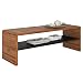 Produktbild CARO-Möbel Couchtisch TV Lowboard Fernsehtisch LEXA, in nussbaum/schwarz, 120 x 40 cm, mit Ablagefach