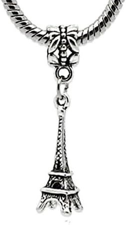 Endearing Charms Silver Tone Eiffel Tower Drop Charm Bead