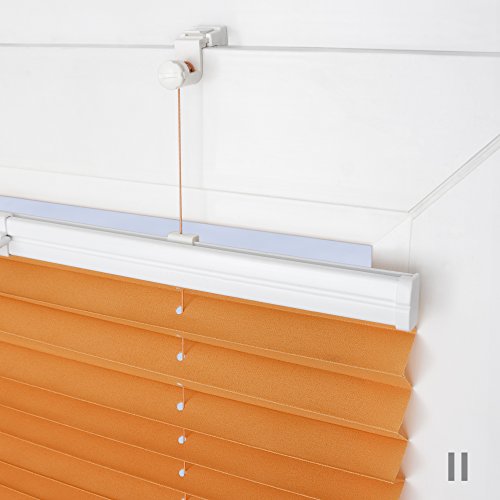 ROLLMAXXX Plissee Faltstore Faltrollo Rollo Fensterrollo Klemmfix ohne Bohren (50 x 160 cm, Beige) - 4