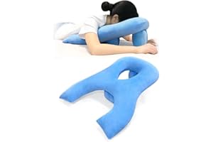 Mybow Oreiller Face vers Le Bas pour Dormir après Une Chirurgie oculaire, positionnement de la tête pour Massage, Sieste, Bronzage, avec Trou pour Le Visage, lit Beignet