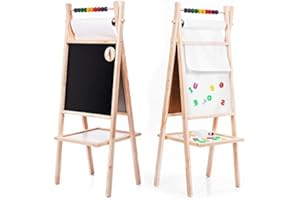 AZZAP Kindertafel 120 Standtafel Papierrolle Schreibtafel Maltafel Magnettafel Abakus EWA