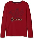 rotes longsleeve kinder Roboterkopf aus Wendepailletten auf der Front