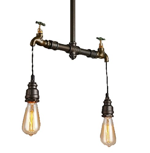 Preisvergleich Produktbild Industrielampe Kronleuchter Wasserleitungen Hahn Industrie Deckenleuchte Usa Eisen Esszimmerlampe Innen Pendelleuchte Vintage Retro Lampe Leuchte Licht Beleuchtung In Keller Kneipen Café Esszimmer (2)