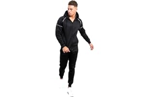 AARHON Mens Boys SPATTED/STRIPE/BANDAGE TAPE/TRICOT ZIP/SPLICED PANEL/WHITE TAPE FUNNEL/CONTRAST STRIPE TRACKSUIT