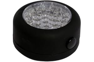 CHACON Lampe LED ronde magnétique - classe A+ Noir - 60lm