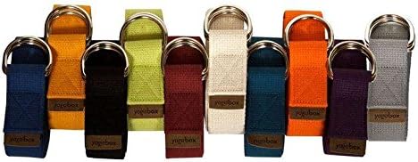 Yoga belt with closure made of two D-rings Made in Germany, Metal closure made of two D-rings - 100% cotton Machine washable up to 40 º C