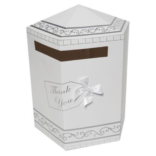 Hochzeit Karte Weiß Post Box "Thank You mit Bogen von Weddingandpartystore