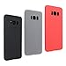 Produktbild Galaxy S8 Plus Hülle Dünn Silikon, Asnlove 3 Pack Handy Schutzhülle für Samsung Galaxy S8 Plus Hülle TPU Silikon Backcover Case Handytasche Einfarbig Telefon-Kasten Tasche Schutz Cover Design Schwarz/Weiss/Rot