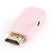 Price comparison product image 3.5mm Audio VGA HD15 15 Pin Female to HDMI 9 Pin Male Adapter Pink