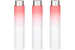 AIDBUCKS Parfümzerstäuber Taschenzerstäuber Nachfüllbar Leer 3 Stück Aluminium Parfüm Zerstäuber Mini Portable Sprühflasche für Flug Reise, Ferien, Rosa & Weiß