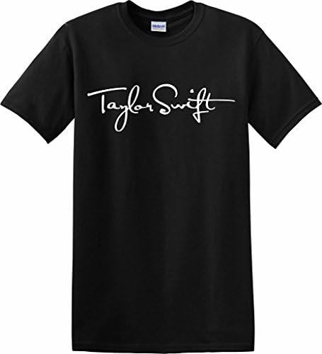 Apparel Prints Taylor Swift Signature Autograph Slogan Merchandise T-Shirt Tee (Small)