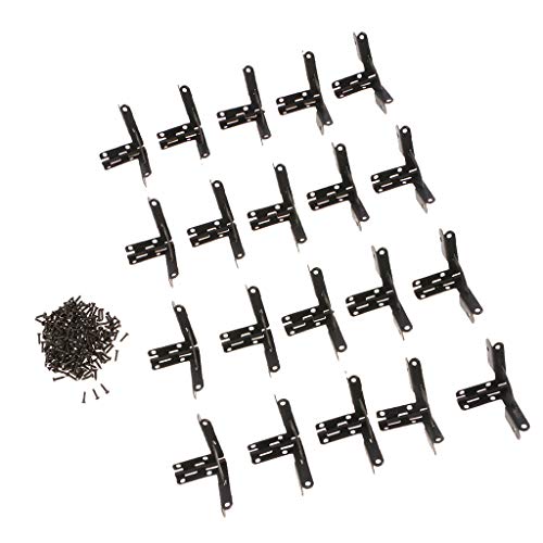 Preisvergleich Produktbild Fenteer 20 stk. Möbelscharnier Scharnier Feder Klappenscharnier 90 Grad für Schranktüren Shmuckkasten - Bronze