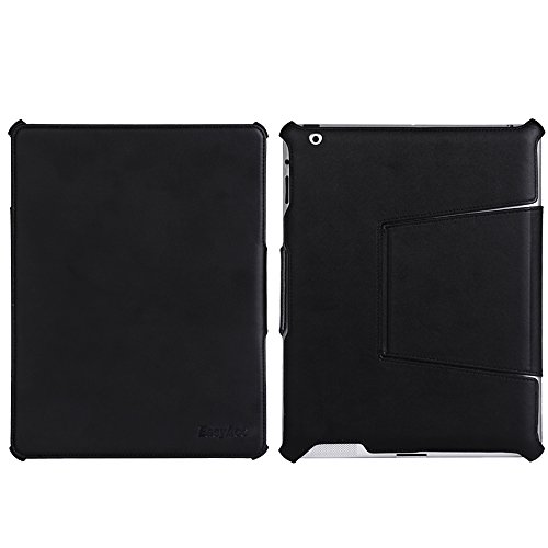 EasyAcc® PU Leder Tasche Smart Cover für Apple iPad 4 /the New iPad 3 Case mit Multi Ständer Auto Sleep Wake up Funktion (PU Leder, Schwarz) - 6