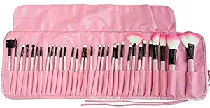 MACPLUS Professional Makeup Brush Set 32 Pcs, Makeup Brushes for Women & Girls, Eyeliner, Eye Shadow, Eye Brow, Premium Wooden Handles with Pouch Case