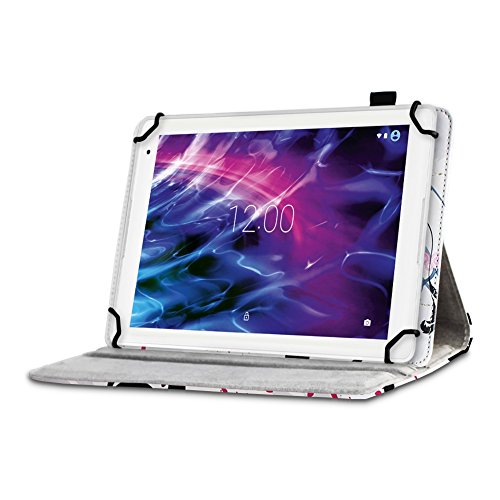 Medion Lifetab P9702 X10302 P10400 P10506 P10505 Tablet Robuste Universal Tablet Schutzhülle aus hochwertigem Kunstleder Hülle Tasche Standfunktion 360° Drehbar kombiniert Schutz und Design mit den Motiv Orchidee Cover Case Universal von UC-Express - 2
