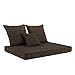 Produktbild EXTROITALY Bavaro Easy Stoff Kissen für Paletten Sitz 82 x 122 H. 11 cm + 2 Kissen Rückenlehne 60 x 60 cm. + 1 Kissen Rückenlehne 45 x 45 cm. Waschbar Abnehmbarer 122X82 Fiore Marrone
