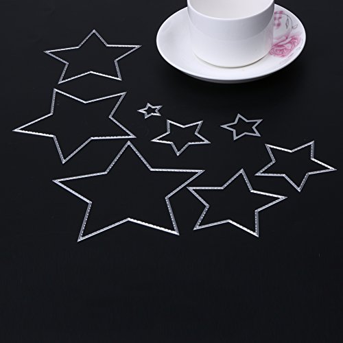Demiawaking 8Pcs Stern Schneiden Schablonen DIY Sammelalbum Dekor Papier Karten, Metall Buchzeichen , Metall Lesezeichen als Geschenk fuer Freunde (23) - 2