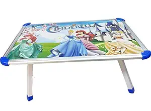 Cloudeal Cinderella Theme Multipurpose Wooden Foldable Bed Study/Laptop Table for Kids_(Color and Design May Very) Small 12